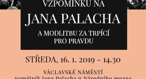 Jan Palach – naše svědomí 2019